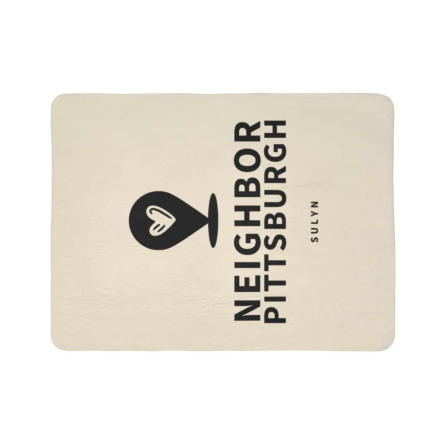 Pittsburgh Neighbor Fleece Sherpa Blanket — Cozy City Map Pin Throw