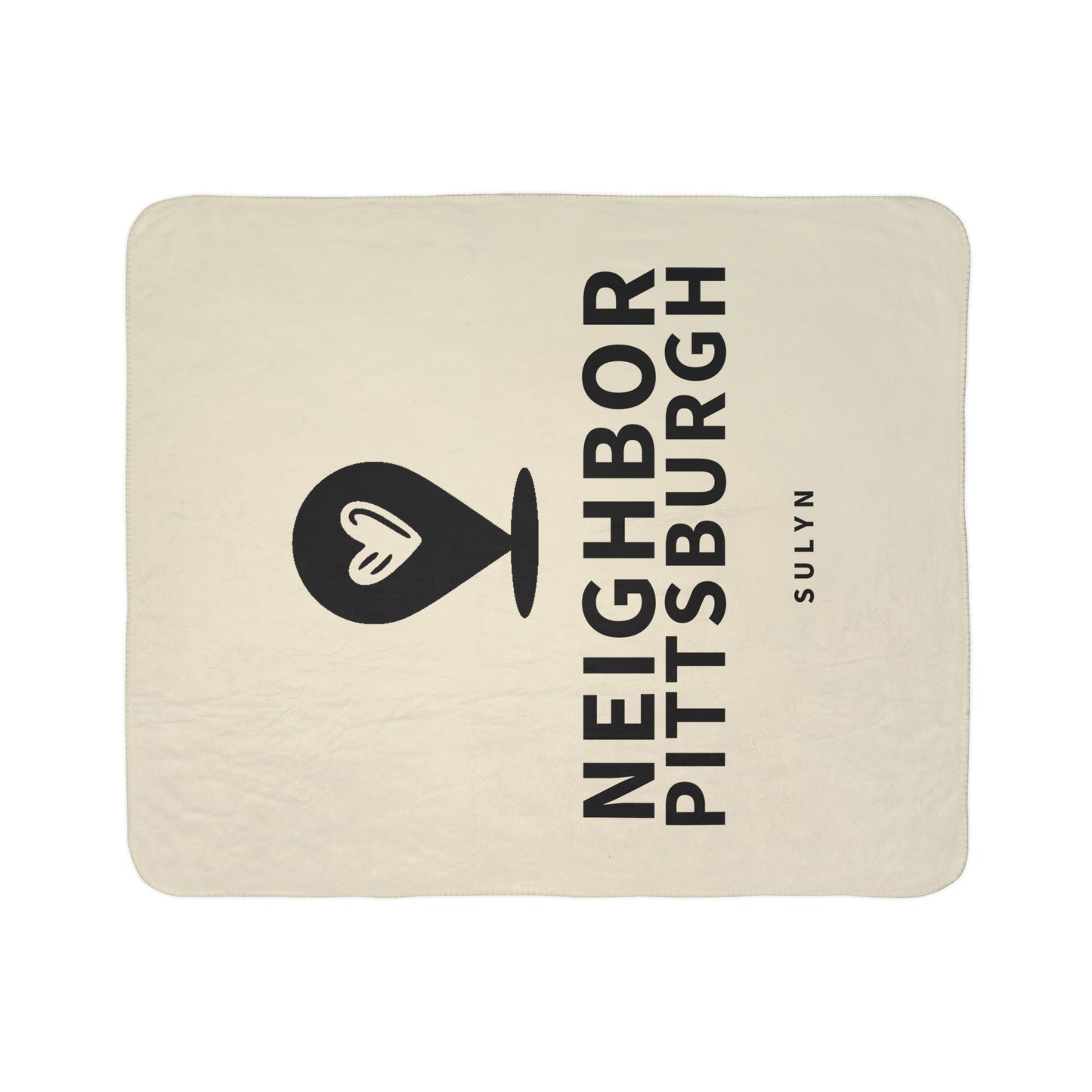 Pittsburgh Neighbor Fleece Sherpa Blanket — Cozy City Map Pin Throw