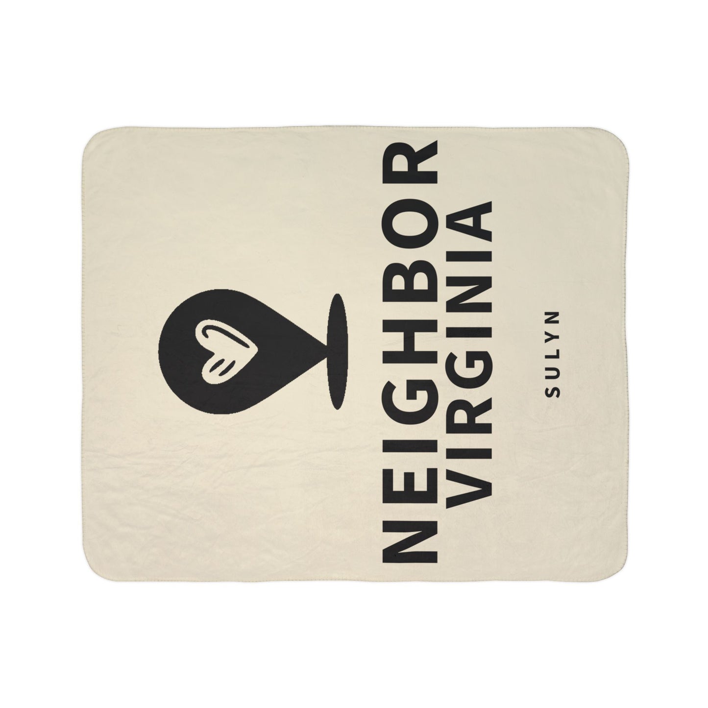 Virginia Neighbor Fleece Sherpa Blanket — Cozy Map Pin Throw