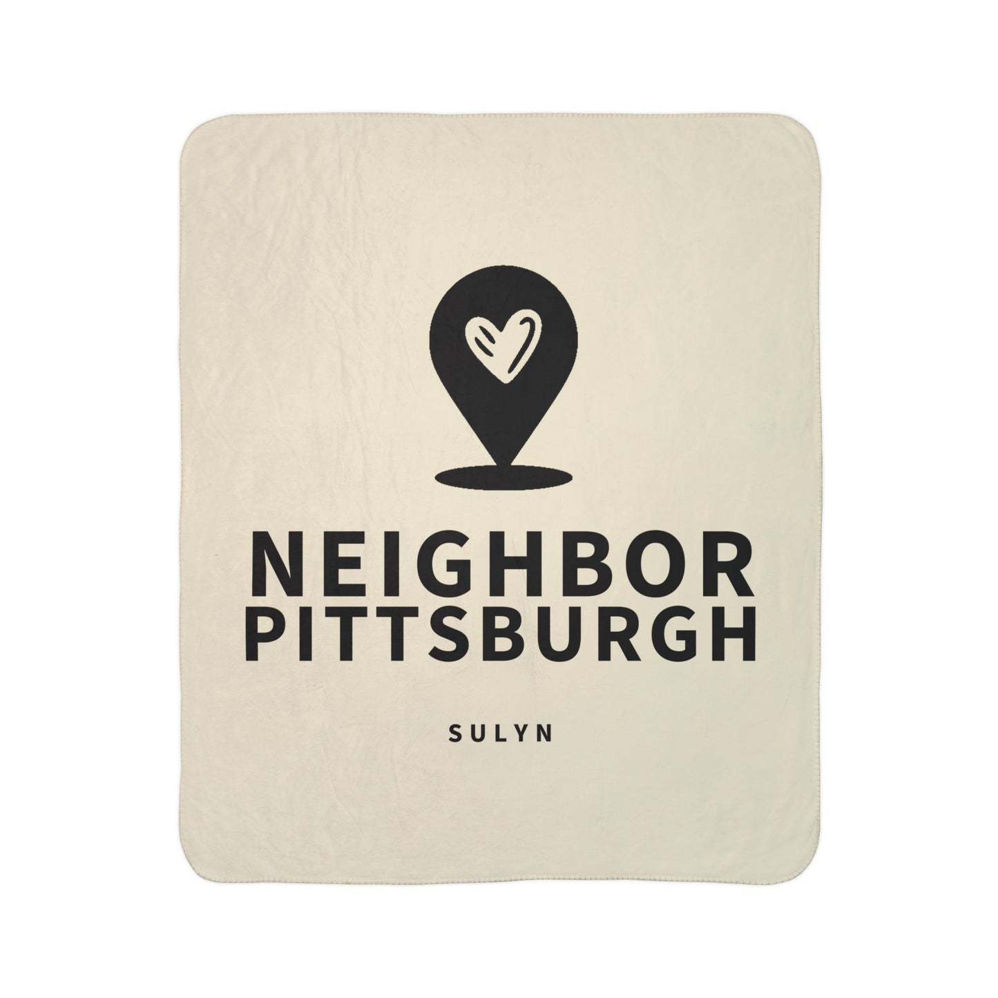 Pittsburgh Neighbor Fleece Sherpa Blanket — Cozy City Map Pin Throw