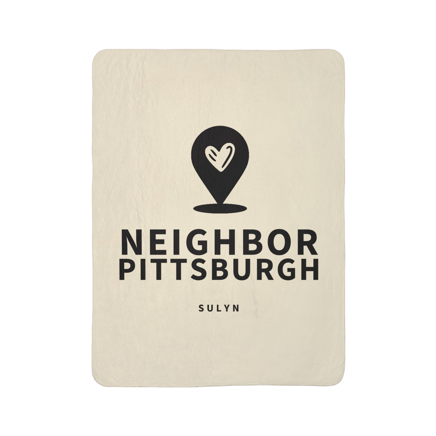 Pittsburgh Neighbor Fleece Sherpa Blanket — Cozy City Map Pin Throw